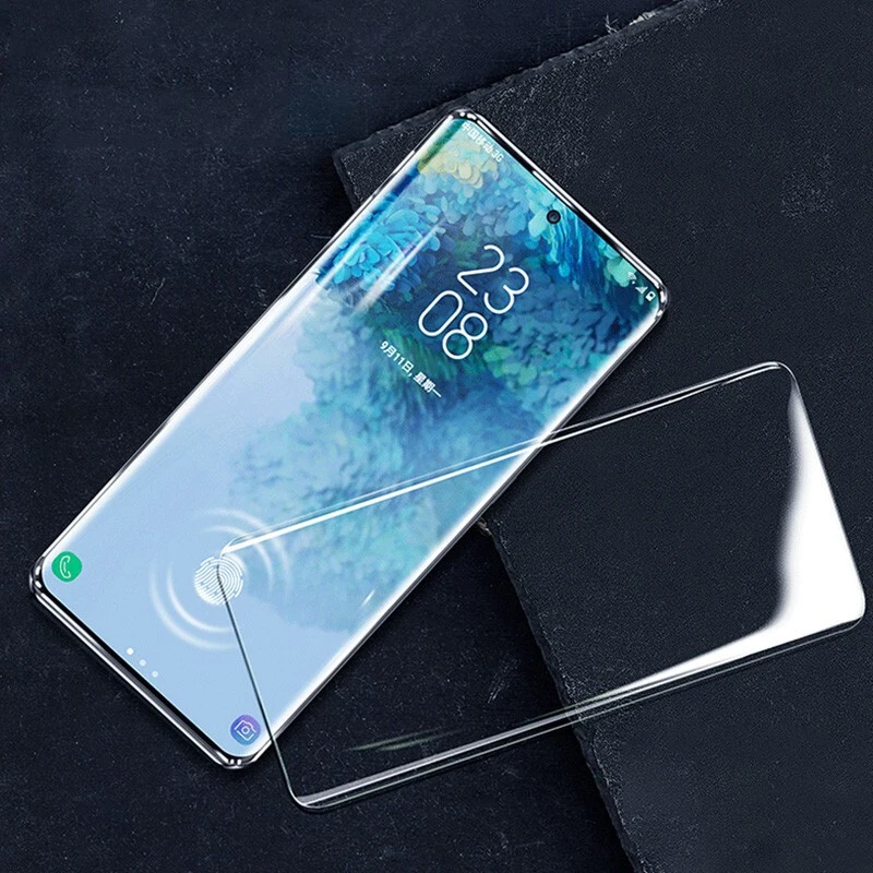 Для Samsung Galaxy S8 S9 S10 S20 Plus УФ защита для жидкого экрана 3D полное покрытие закаленное
