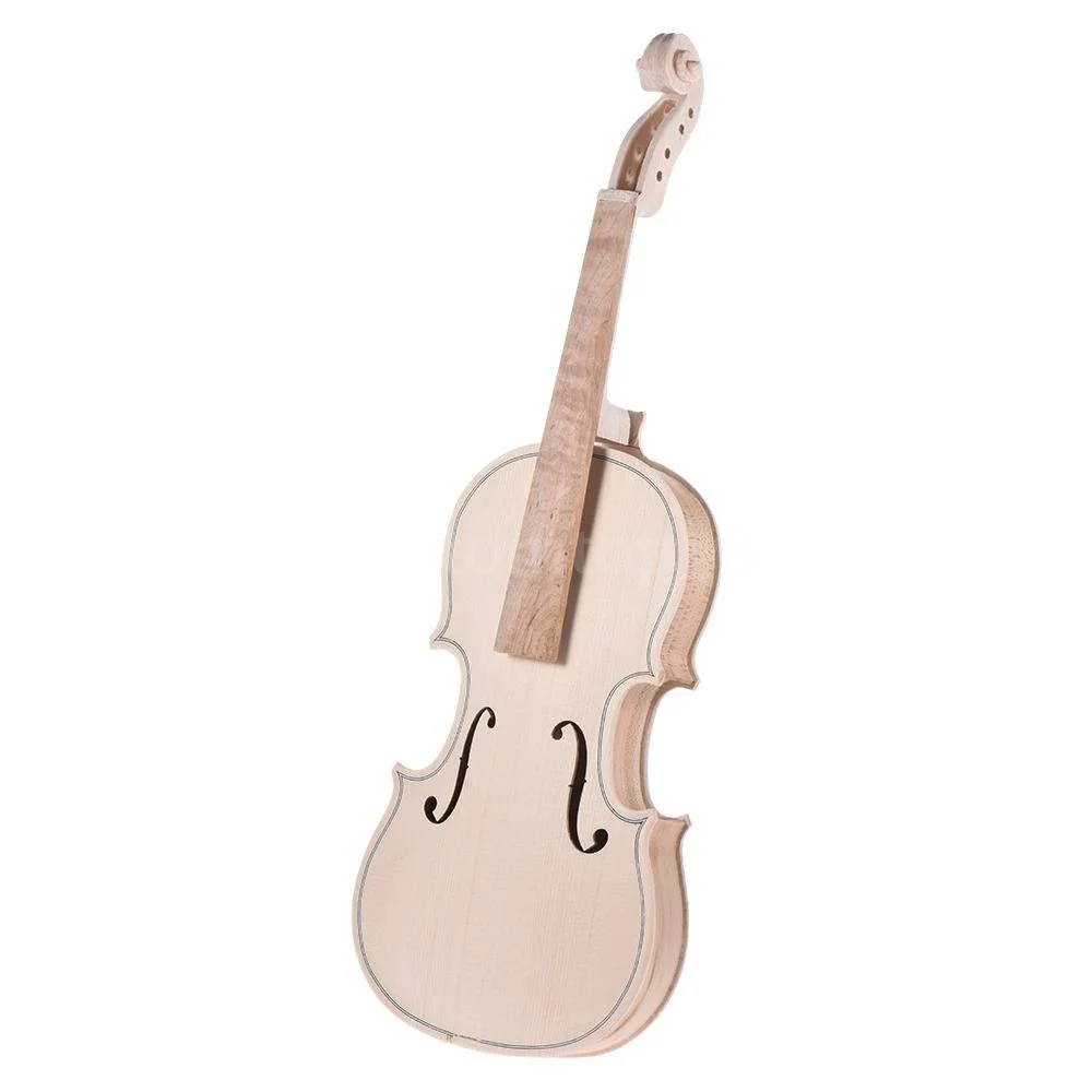NAOMI VIOLIN 4/4 3/4 1/2 1/4 1/8 Unfinished Raw Violin Body Solid Wood WAccessories SET | Спорт и развлечения