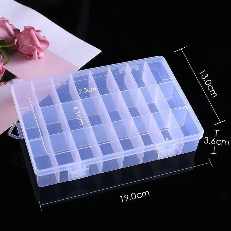 

Detachable small 24 cell plastic box jewelry accessories box electronic components packaging box parts storage box