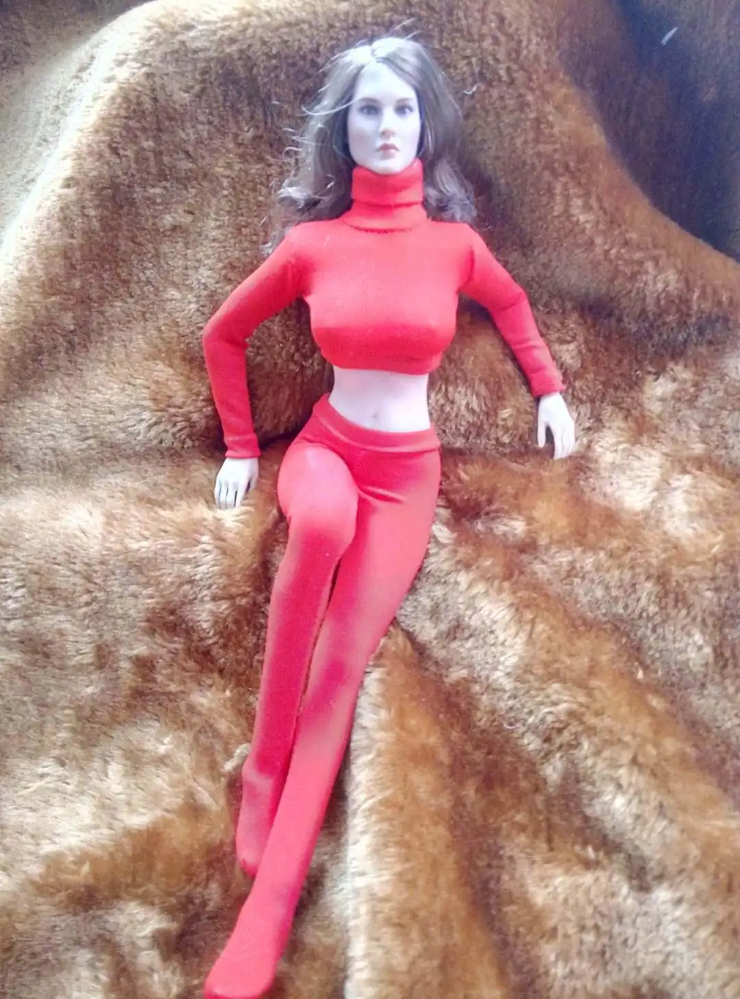 

Красные облегающие топы и брюки в масштабе 1/6 для женской куклы 12 дюймов