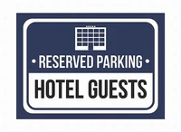 reserved parking hotel guests tin sign art wall decorationvintage aluminum retro metal sign