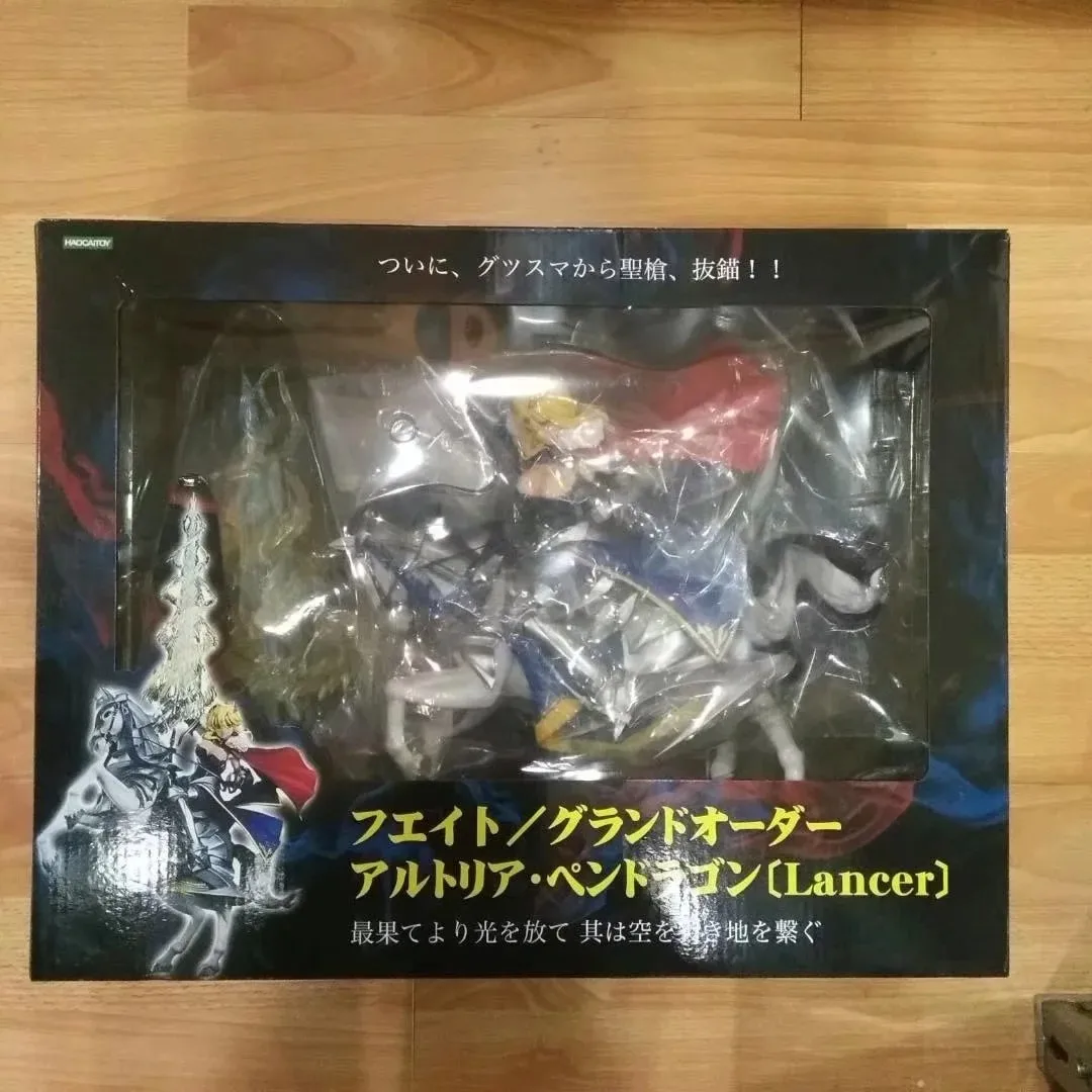 45 см аниме фигурка Altria Pendragon Fate Grand Order FGO Saber Lancer Horseback Gunman версия модели ПВХ украшения куклы новые - Цвет: with original box