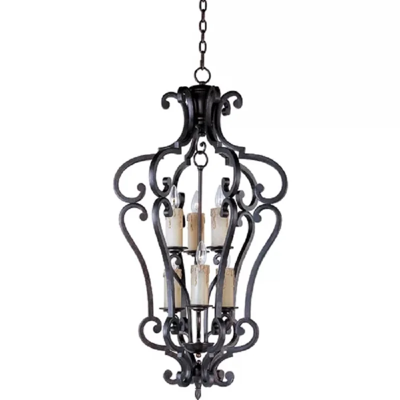 

Американская Ретро железная зеркальная люстра, освещение для выхода, виллы, гостиной, лестницы, европейские оригинальные креативные лампы