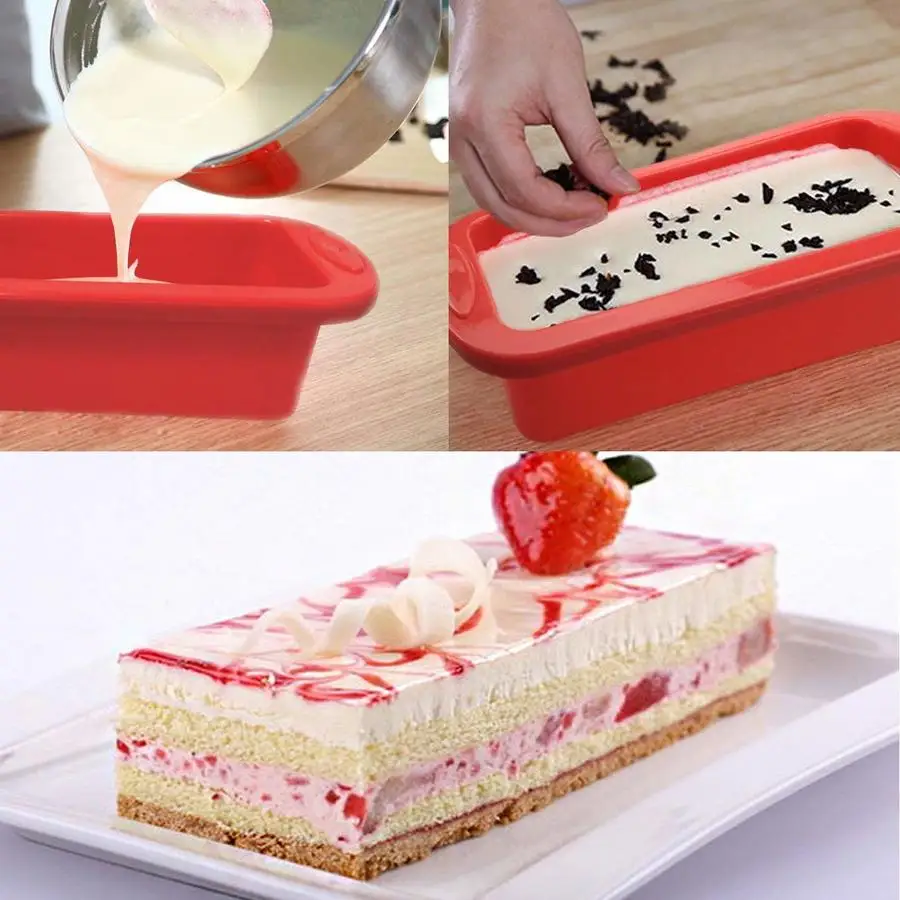 Upgrade New DIY Silicone Bread Loaf Pan for Baking Bake Pans with Lid Cake Mold Dishes Rectangle Pastry Bakeware |