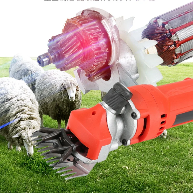 

1000W 220V Sheep Goat Shearing Machine Trimmer Tool 6 Gears Speed Electric Wool Scissor Cut Machine Goats Alpaca Pet Shears Mach