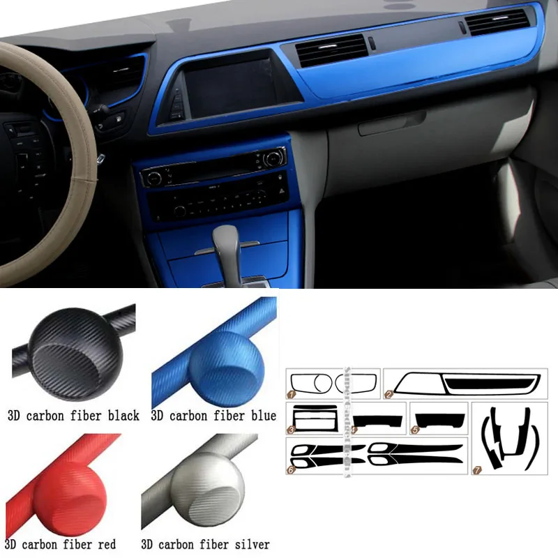 Автомобильный Стайлинг интерьер центральная консоль изменение цвета углеродное
