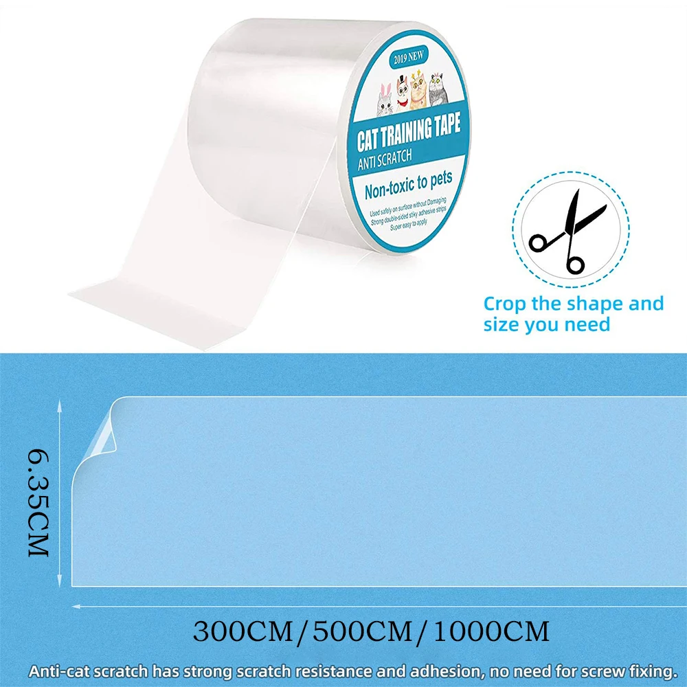 

Transparent Cat Anti-Scratch Tape Roll Furniture Guards Couch Protector Pet Cat Scratch Prevention Clear Sticker For Sofa