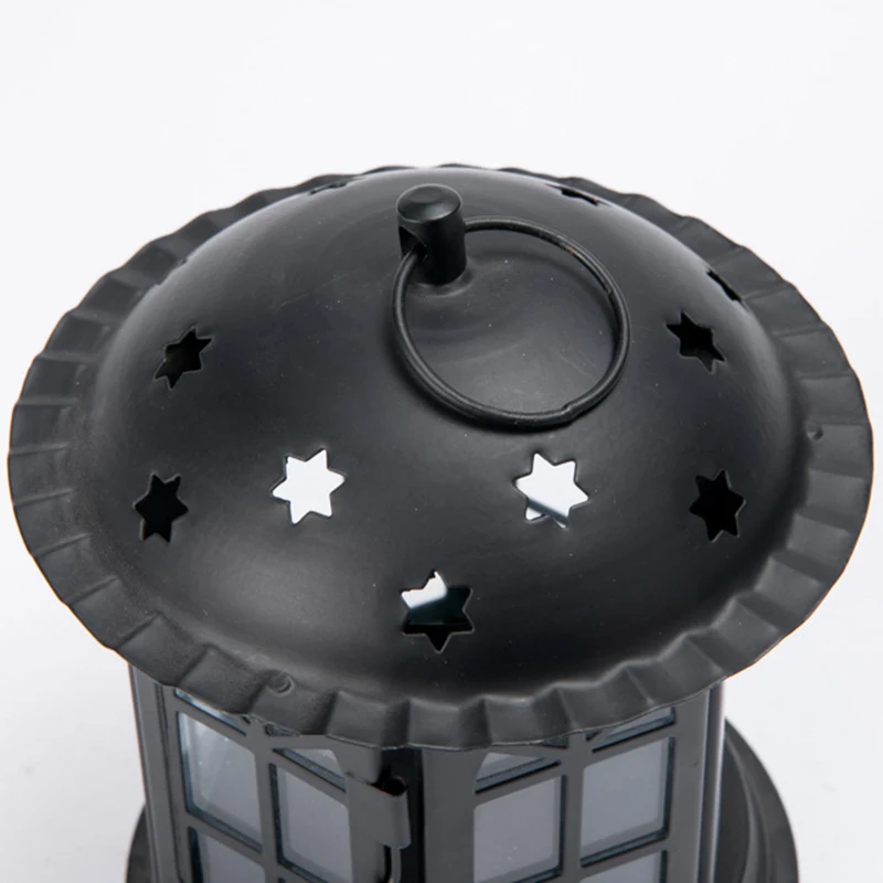 Марокканский подсвечник старинный Железный в виде дома со звездой Европейский