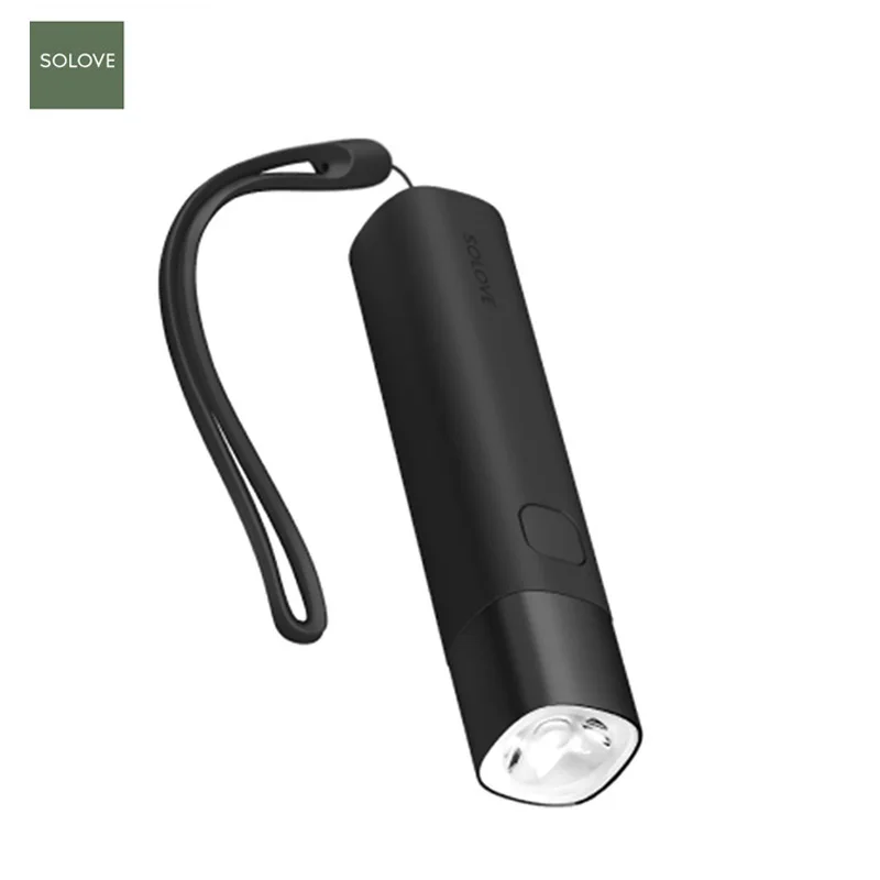 SOLOVE 3000 мА/ч Мощность банк USB Перезаряжаемые Яркость EDC фонарик для езды на