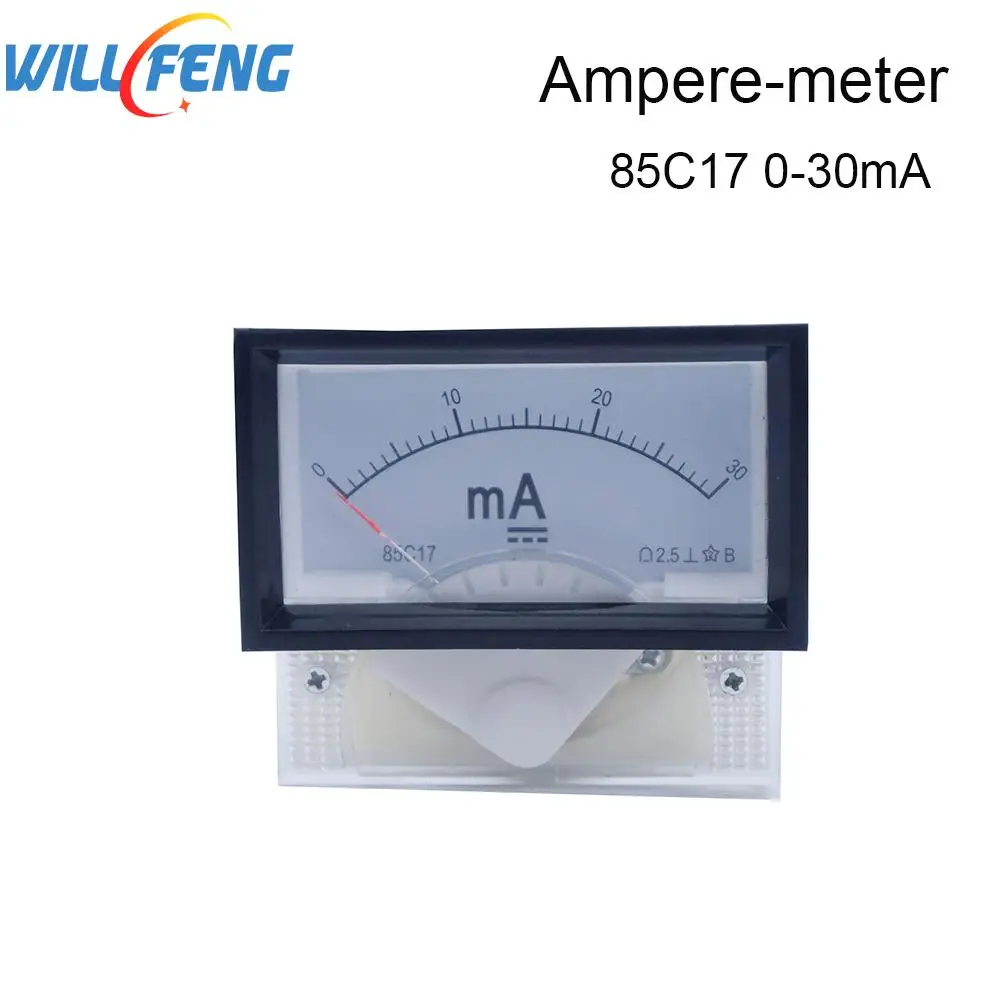 Will Feng DC Амперметр 0-30mA 85c17 аналоговый панельный измеритель тока для Co2 машина