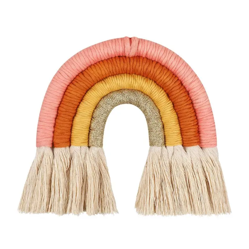 Тканый вручную Радужный настенный гобелен декорация для детской комнаты|Ловцы