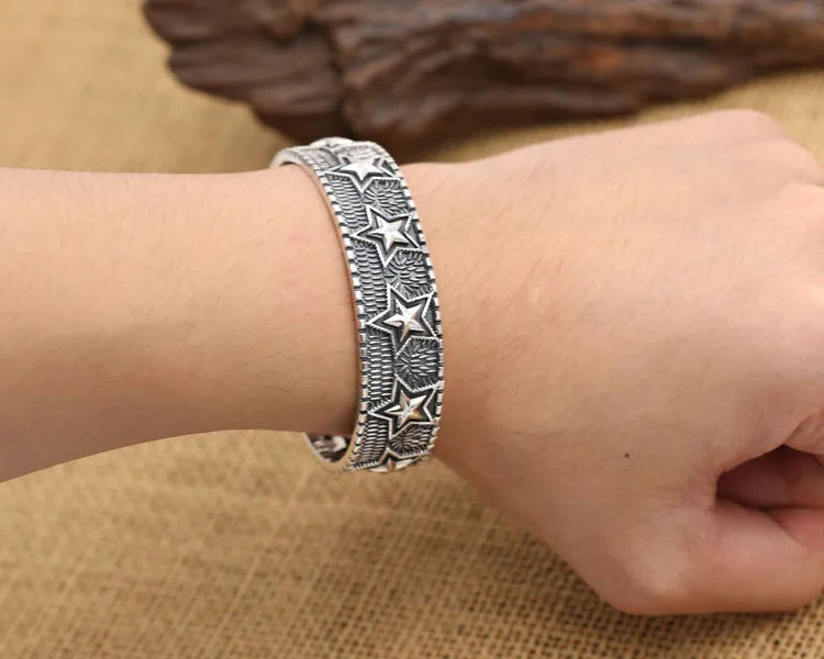 Браслет-манжета Женский мужской из серебра 925 пробы | Украшения и аксессуары