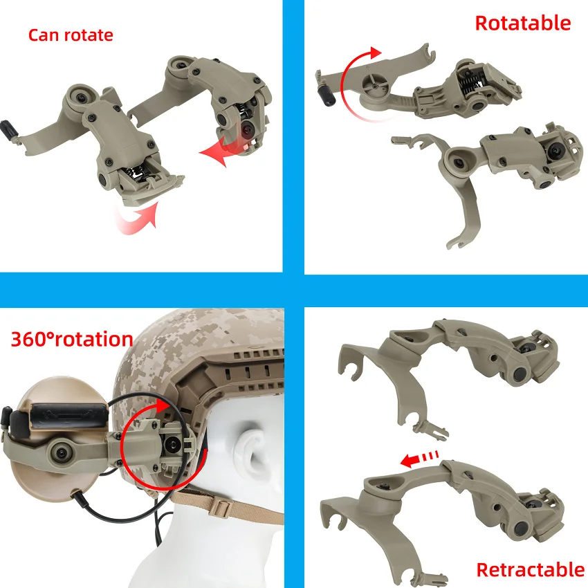 Крепление для тактического шлема ARC Rail Adapter Comtac Mount Совместимо с тактической
