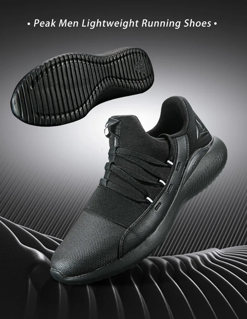 PEAK Men Autumn Winter Outdoor Fitness Jogging Sneakers Lightweight Comfortable Durable Sports Shoes Running Shoes