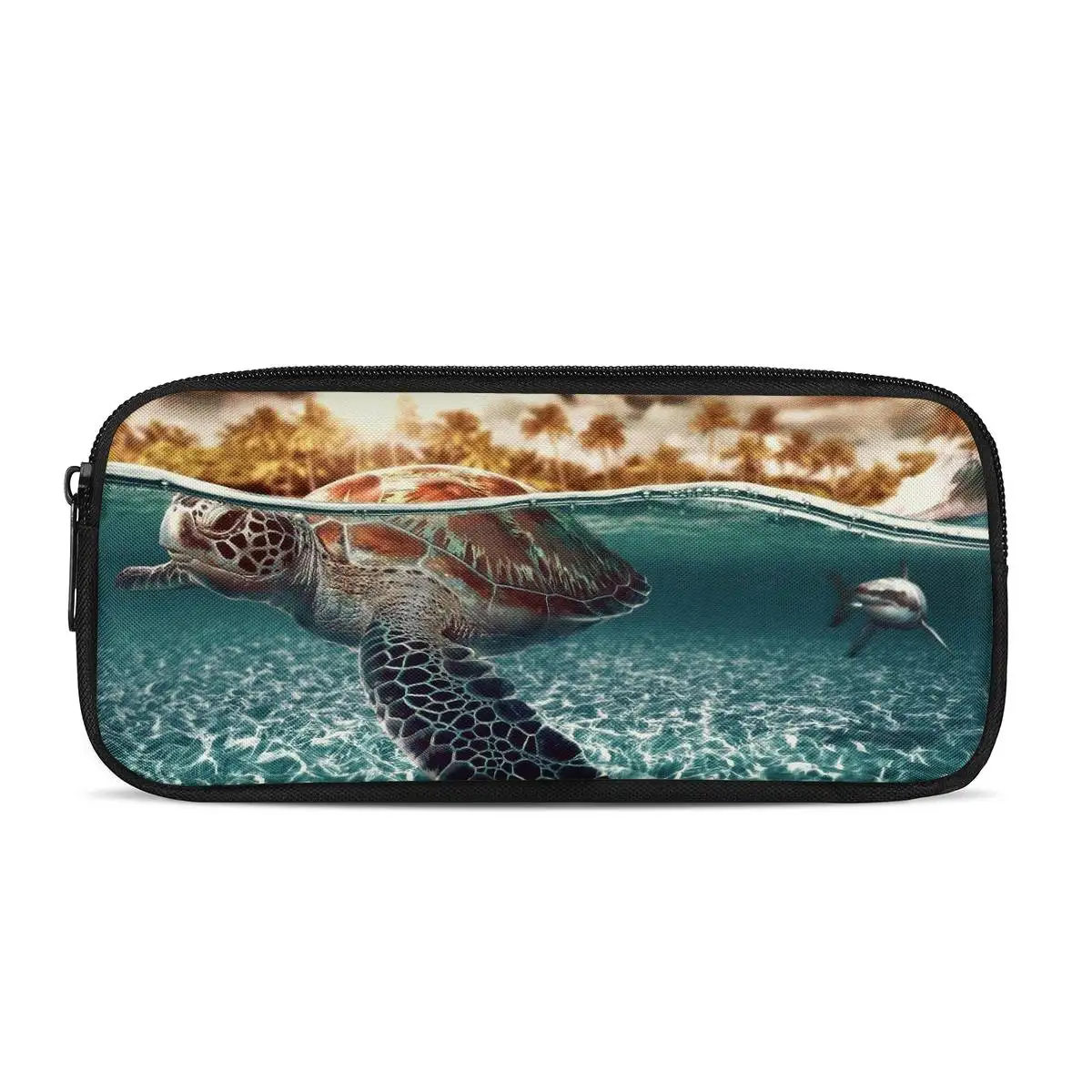 Косметичка ThiKin детская с 3D принтом морской черепахи функциональный чехол для