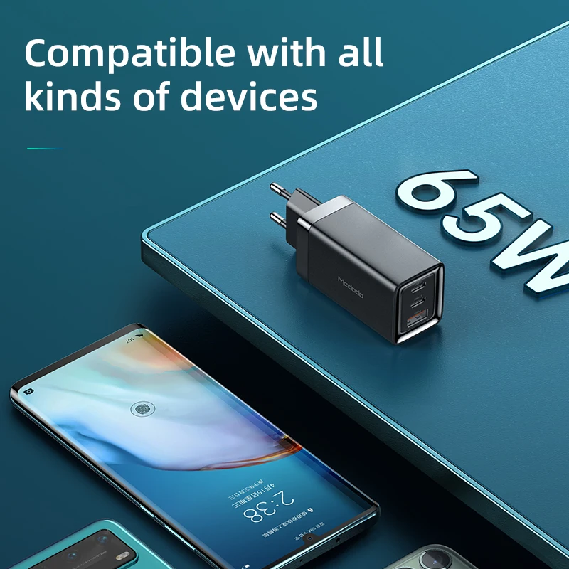 mcdodo 65w gan usb charger quick charge 4 0 type c pd charger portable mini fast charger for iphone x xiaomi macbook pro laptop free global shipping