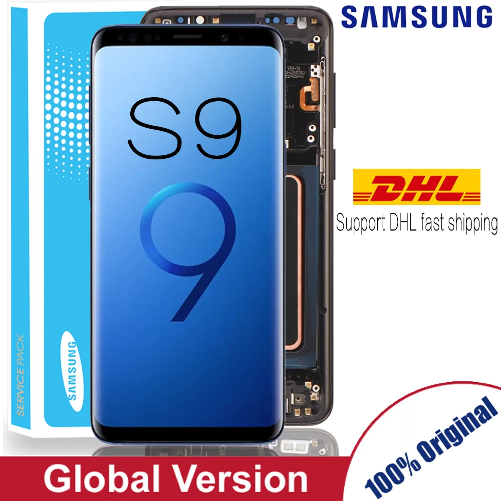 100% Оригинальный Super AMOLED экран для SAMSUNG Galaxy S9 G960 G960F ЖК дисплей сенсорный с рамкой Plus