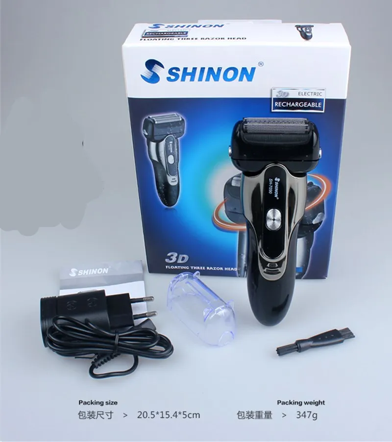 Перезаряжаемая бритва 3D с тройным плавающим лезвием бритвенные бритвы