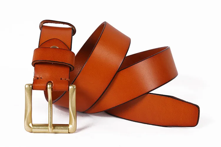 

Free Shipping. new style 100% cow leather copper pin buckle belt.brand genuine leather vintage belts.sales quality