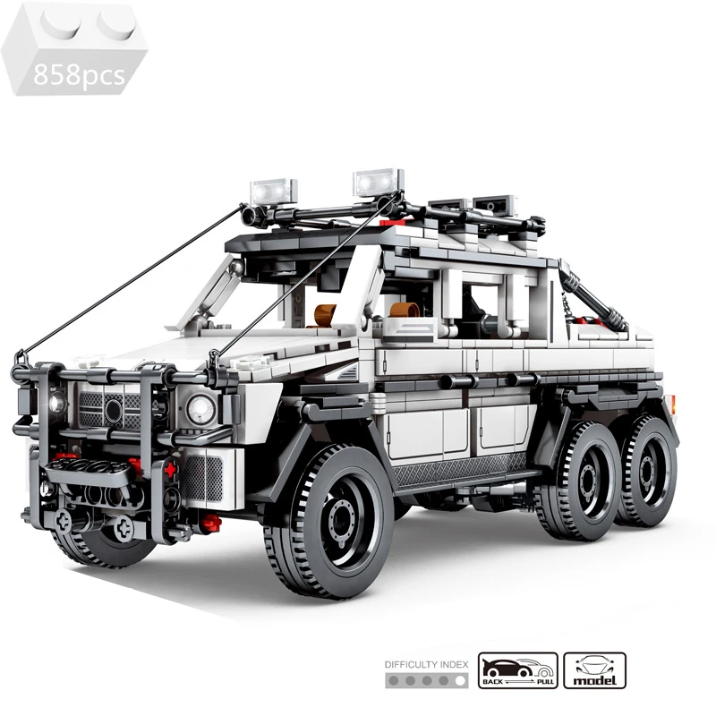 

2021 NEW High-tech Off-Road Vehicle Sports Racing Car Building Blocks Kit Bricks Pull Back Speed Supercar Model Kids Toys Gifts