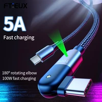 100w usb type c cable 5a fast charging for samsung xiaomi micro usb mobile phone charger cable wire for huawei p40 mate 30 redmi