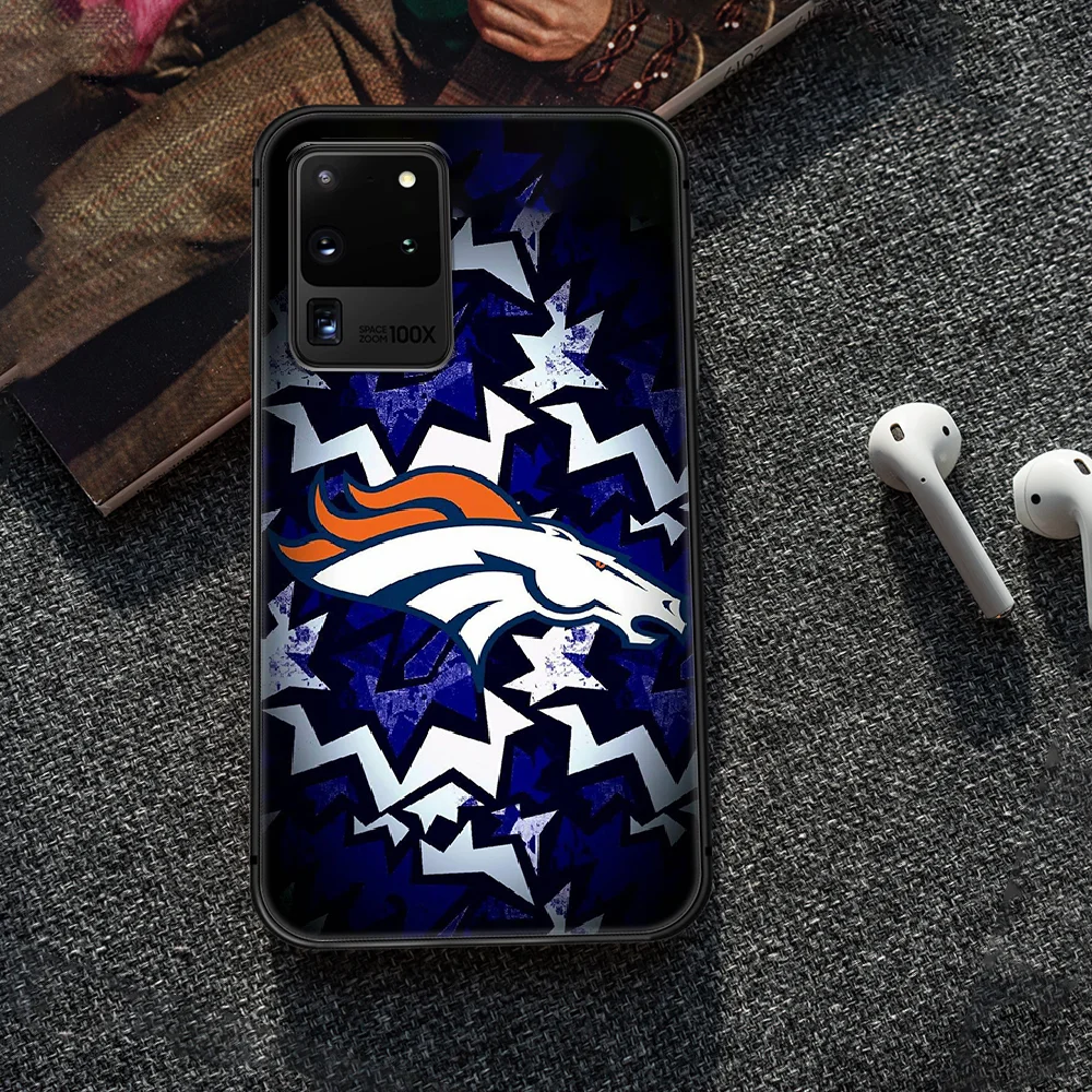 

Football Denver Bronco Rugby Phone Case Cover Hull For Samsung Galaxy S 7 8 9 10 e 20 FE edge uitra plus Note 9 10 20 black
