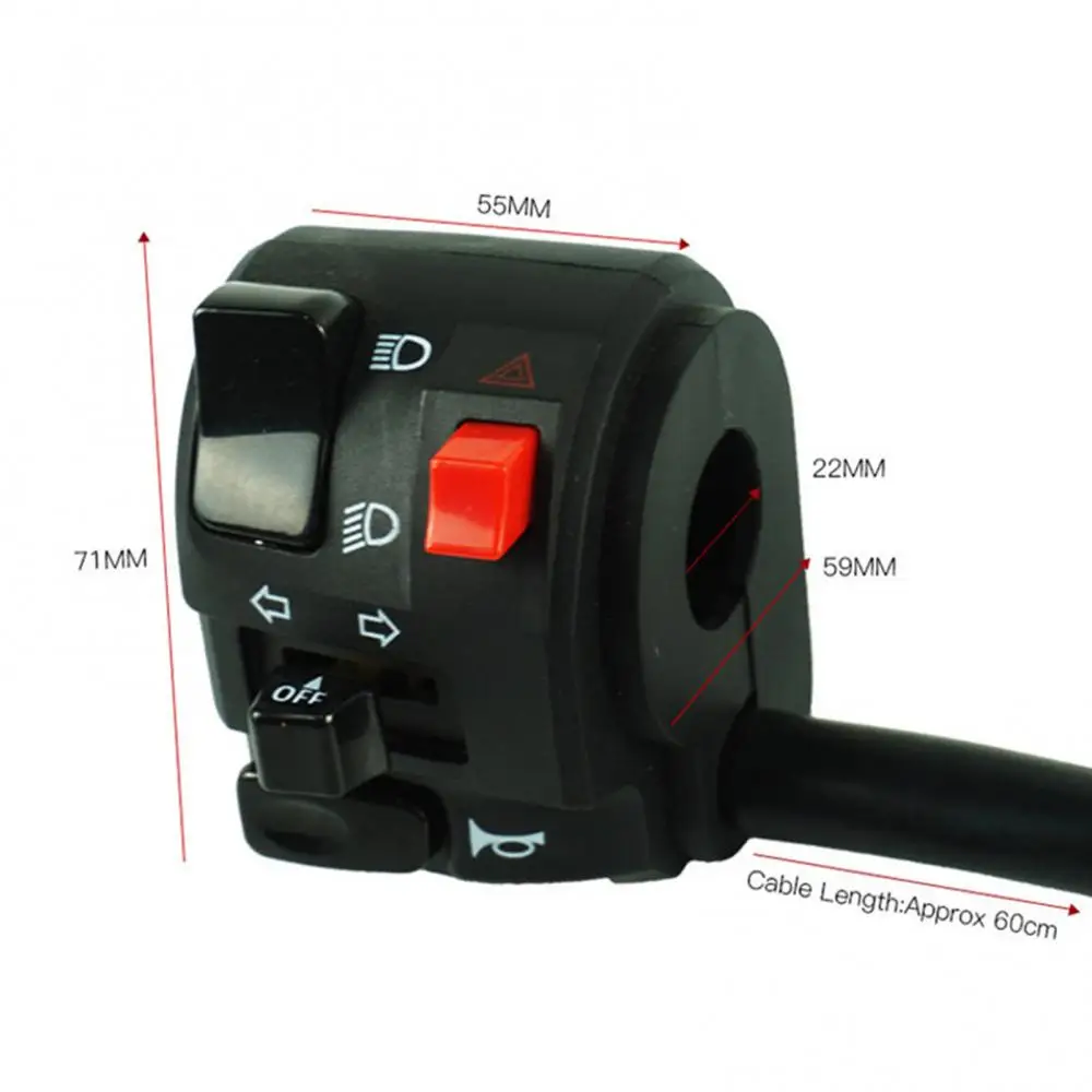 

Motorcycle Horn High/Low Beam Turn Signal Handlebar Switch for Huanglong 300cc