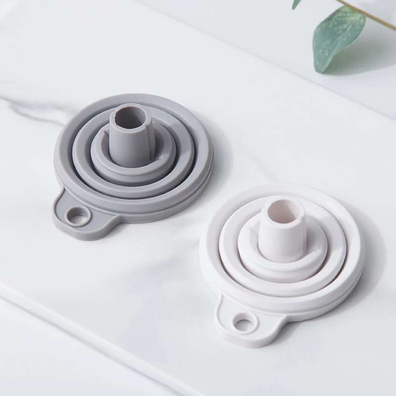 Foldable Funnel Collapsible Style Hopper Kitchen Gadget Mini Silicone Cooking Tools Accessories |
