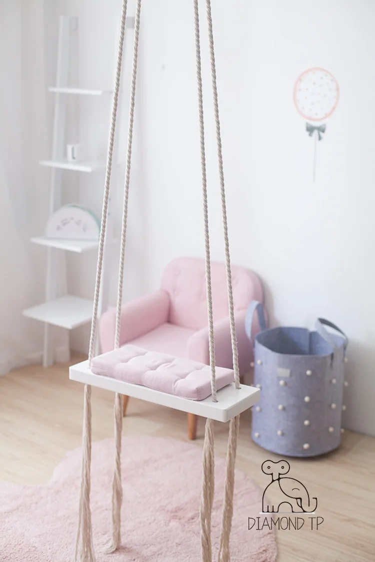 Детские качели Подвесные для детской комнаты деревянная доска отдыха ребенка