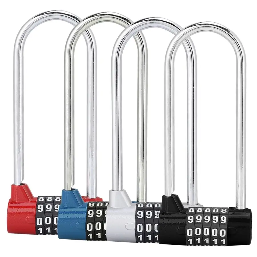 

Zinc Alloy U-shape 5 Digit Combination Lock Digit Password Code Lock Extra Long Cabinet Door Padlock Security Safely Code Lock