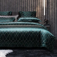 new luxury italy silk cotton jacquard bedding sets europe royal palace egyptian cotton duvet cover high end geometric bedspreads