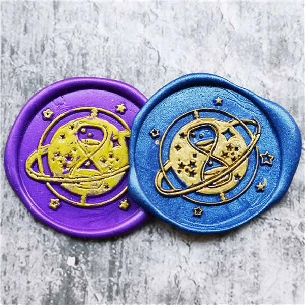 С изображением луны и звезд песочные часы головка штемпеля из Фотофон в ретро