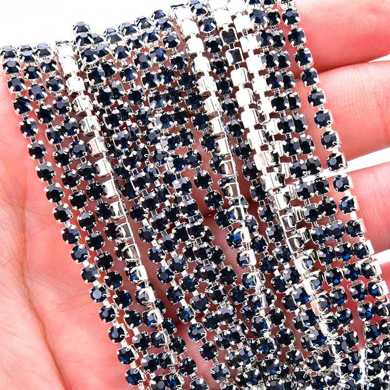 Стразы AAAAA отделка прозрачный камень Хрустальная цепочка розовое золото