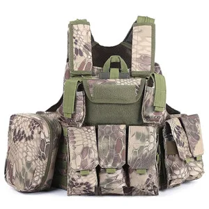 Style 1 Camouflage Hunting Military Tactical Vest Amphibious Battle Combat Airsoft Molle Bullet Assault Plate Carrier Vest Safety Vest - Цвет: Style 1