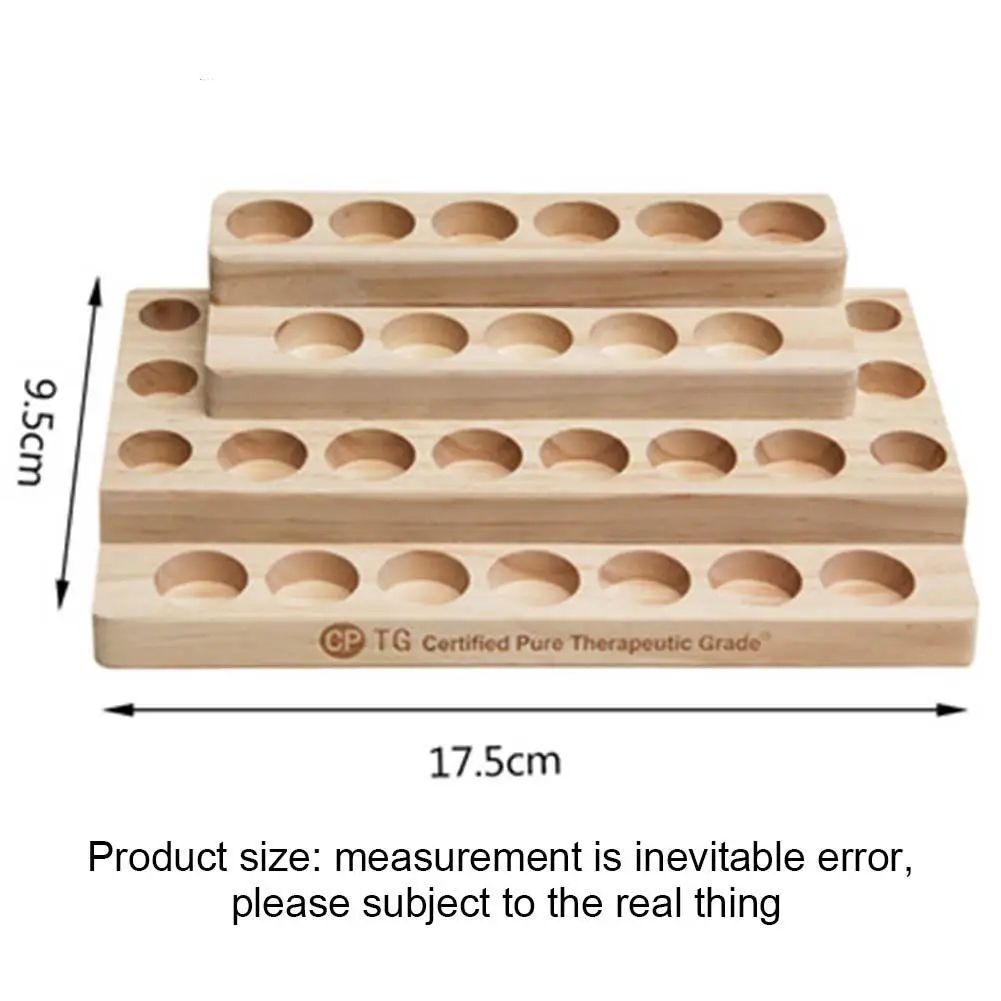 Стационарная 4 ярусная деревянная стойка для хранения эфирных масел 30 слотов