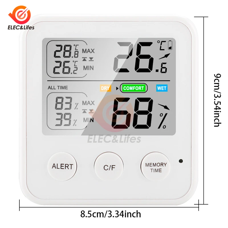 lcd electronic digital temperature humidity meter thermometer hygrometer indoor outdoor weather station for living room bedroom free global shipping