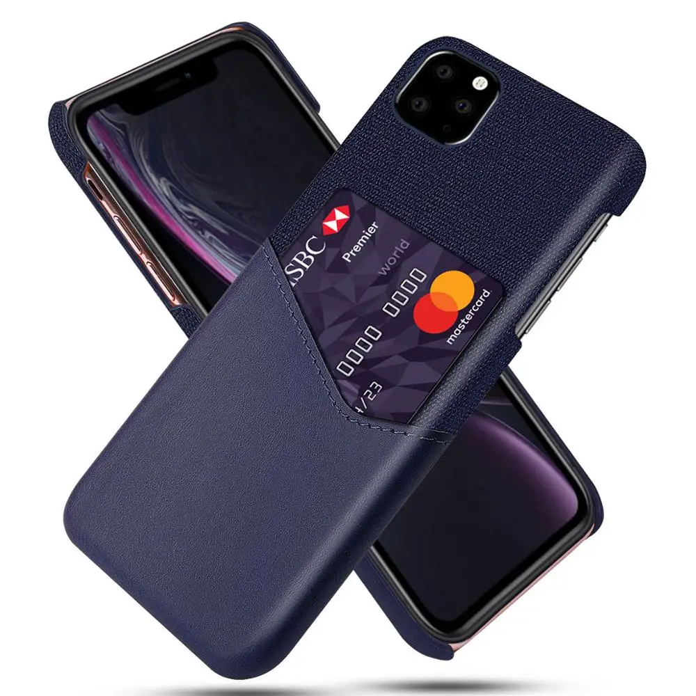 DUSH Leather Card Case Phone Cover For iphone 11 / Pro/ Max New Ultra-thin Protective Fitted Coque Shock Proof |