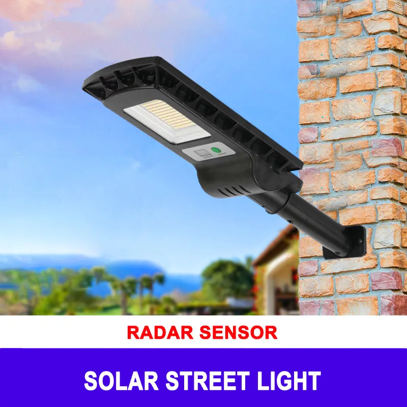 Уличный светильник 180LED с солнечным радарным датчиком наружный 3 2 в/6000 мАч
