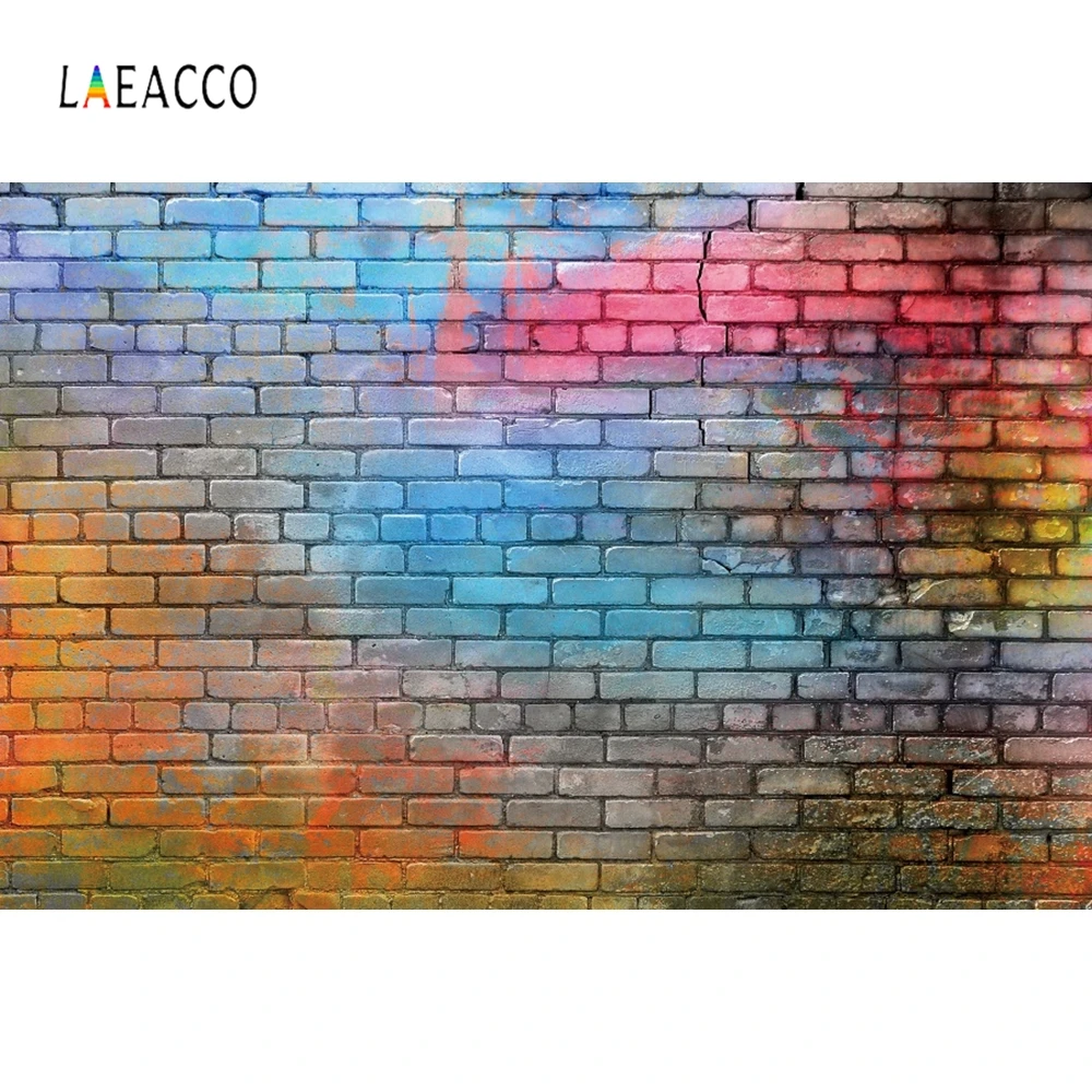 Laeacco темно граффити на кирпичной стене для портретной фотосъемки в стиле гранж с