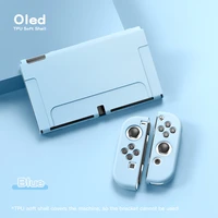 for nintendo switch oled transparent protective shell housing crystal controller split tpu cover protection case game accessorie
