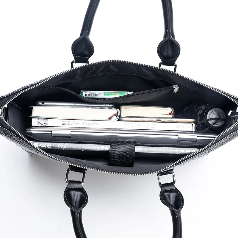 Сумка мессенджер Мужская для офиса портфель кожаный горизонтальный с