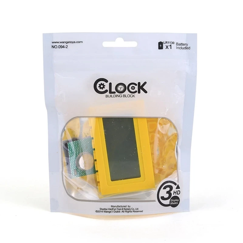 1 шт. блоки для самостоятельной сборки строительные город монтажный блок часы 2x4
