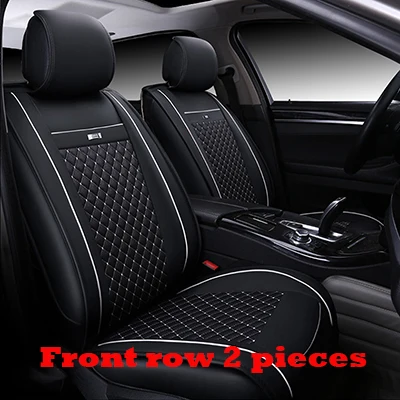 Black front row Чехол для автомобильного сиденья для nissan qashqai j10 almera n16 note x-trail t31 leaf patrol y61 juke leaf teana все модели чехлов для сидений - Название цвета: Black front row