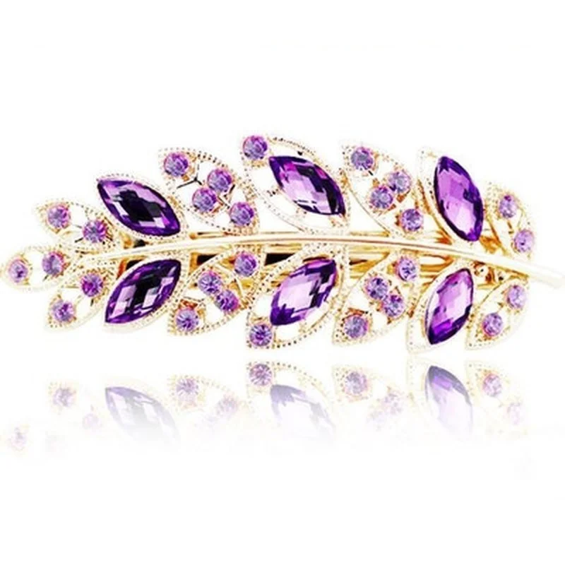 Роскошные зажимы для волос с кристаллами элегантные женские заколки аксессуары