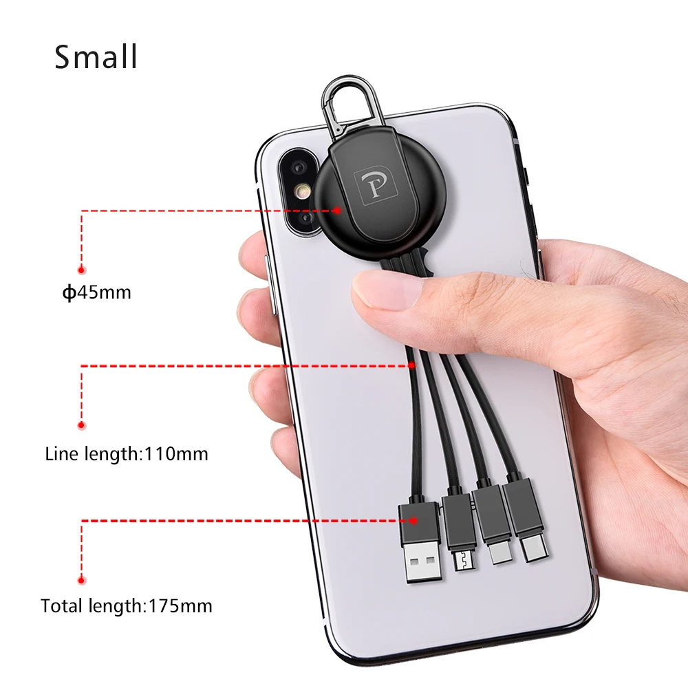 USB кабель 3 в 1 с подсветкой для iPhone 11 X Xiaomi Huawei Samsung|Кабели мобильных телефонов| |