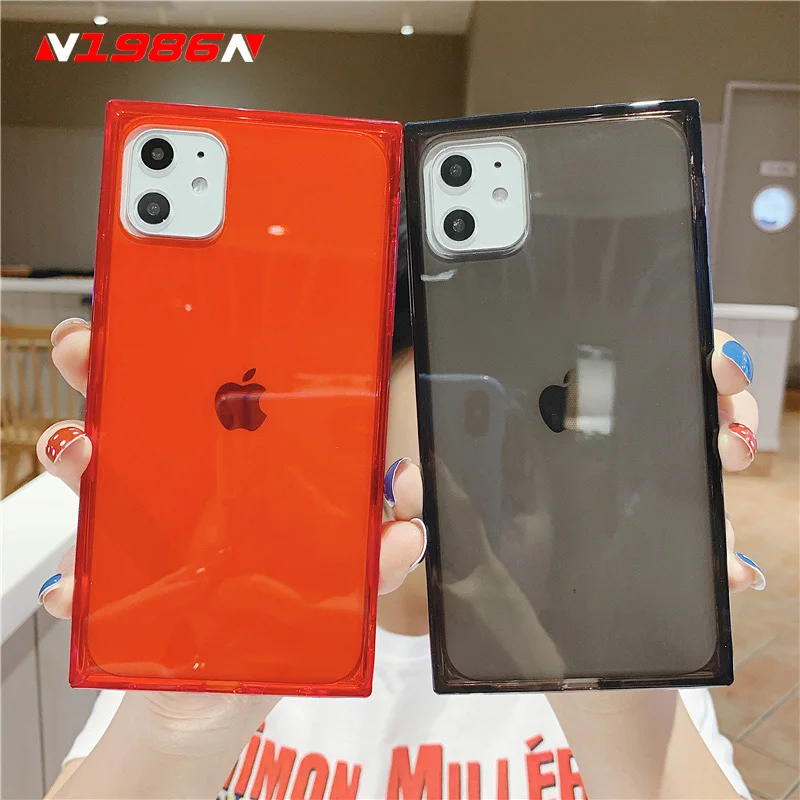 N1986N чехол для телефона iPhone 11 Pro X XS Max 6 6s 7 8 Plus модный квадратный дизайн