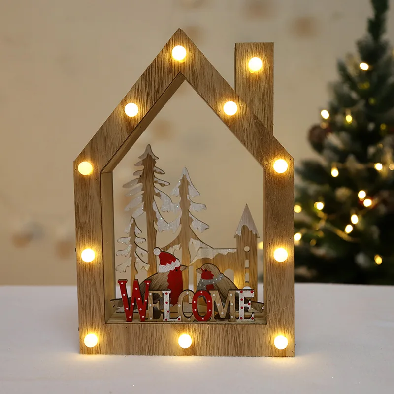 Рождественские украшения светящийся маленький креативный Рождественский