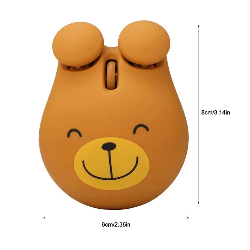 

Wired Mechanical Gaming Mouse Colorful Bear Shaped Small Cool Sports 3D Mice