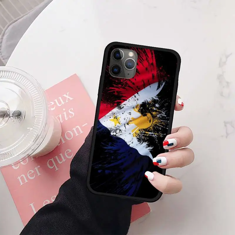 

Philippines flag Phone Case for iPhone 11 12 mini pro XS MAX 8 7 6 6S Plus X 5S SE 2020 XR