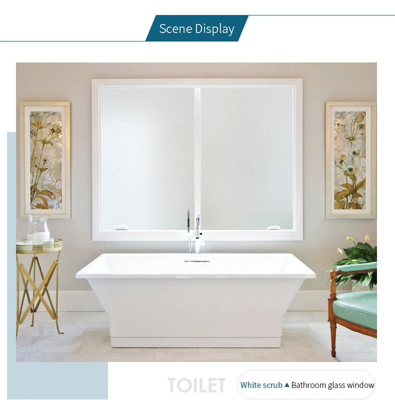 

1M/2M Non Adhesive Window Film Frosted Opaque Glass Film Privacy Protection Glass Sticker Living Room Bedroom Home Decoration